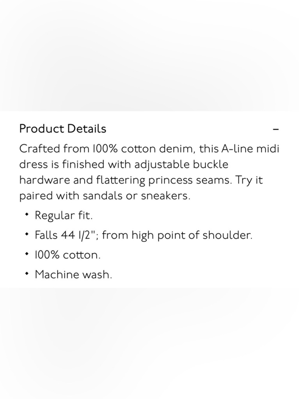 NWT Madewell Denim Scoopneck Midi Dress, S - Picture 5 of 5